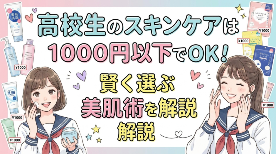高校生のスキンケアは1000円以下でOK！賢く選ぶプチプラ美肌術を解説
