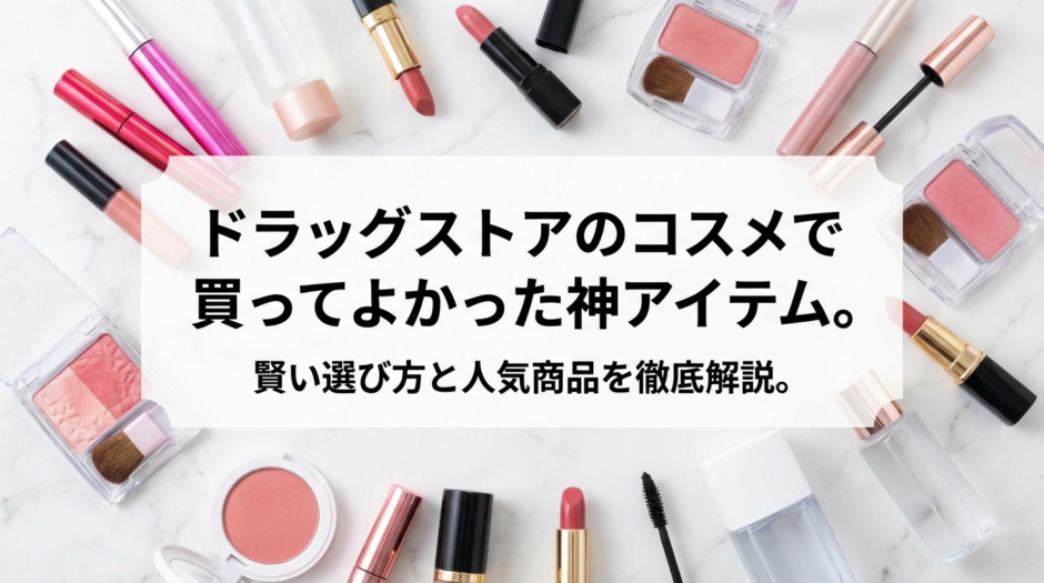 ドラッグストアのコスメで買ってよかった神アイテム。賢い選び方と人気商品を徹底解説。