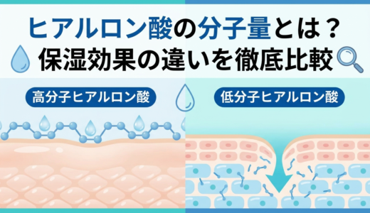 ヒアルロン酸の分子量とは？保湿効果の違いを徹底比較。