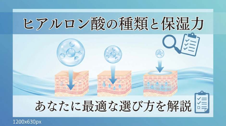 ヒアルロン酸の種類と保湿力。あなたに最適な選び方を解説