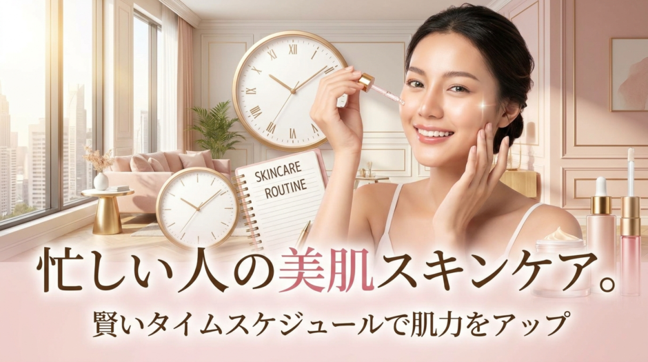 忙しい人の美肌スキンケア。賢いタイムスケジュールで肌力をアップ