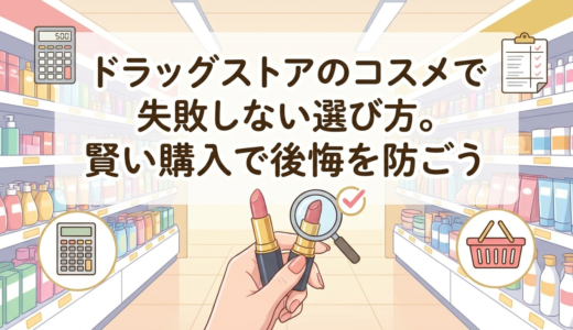 ドラッグストアのコスメで失敗しない選び方。賢い購入で後悔を防ごう