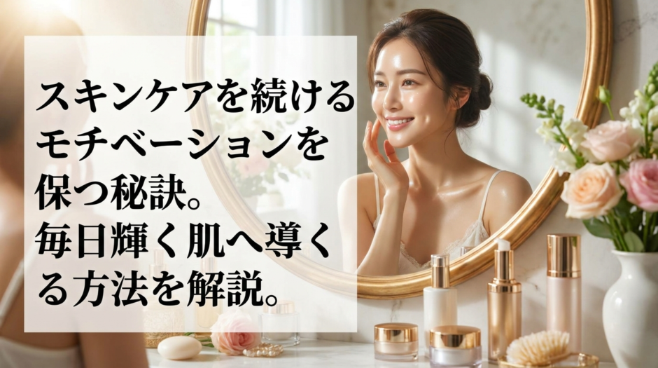 スキンケアを続けるモチベーションを保つ秘訣。毎日輝く肌へ導く方法を解説。