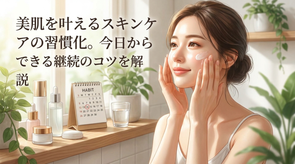 美肌を叶えるスキンケアの習慣化。今日からできる継続のコツを解説
