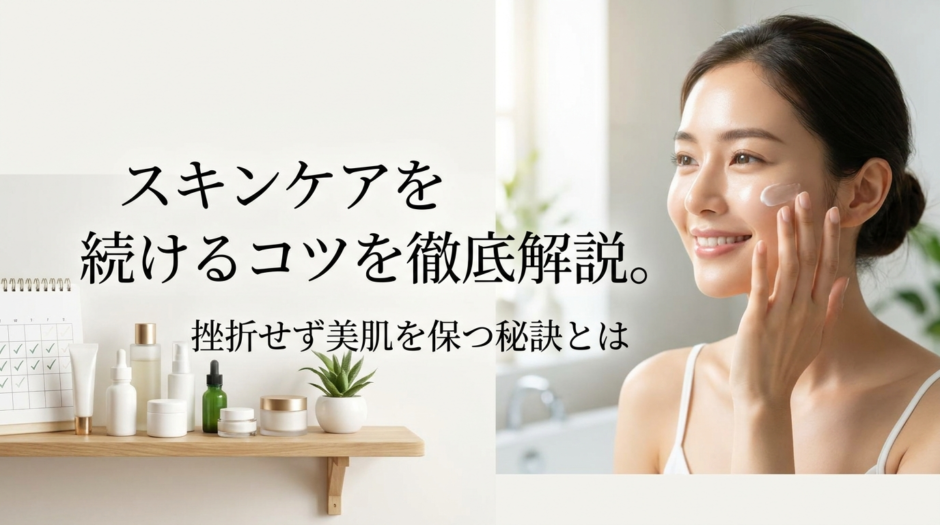 スキンケアを続けるコツを徹底解説。挫折せず美肌を保つ秘訣とは