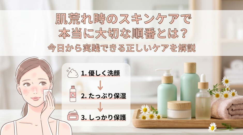 肌荒れ時のスキンケアで本当に大切な順番とは？今日から実践できる正しいケアを解説