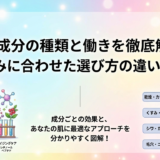 美容成分の種類と働きを徹底解説。肌悩みに合わせた選び方の違いとは？