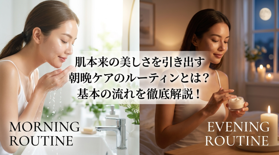 肌本来の美しさを引き出す朝晩ケアのルーティンとは？基本の流れを徹底解説！